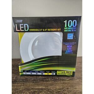 FEIT Recessed Can Lighting - 100W Replacement, LED, Fits 5”/6” New LEDR56/827